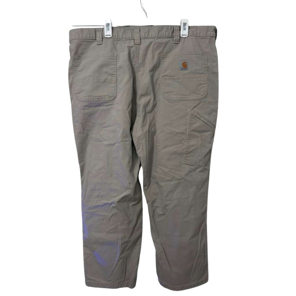 Carhartt Rugged Flex Relaxed Fit Work Pants Mens Size 44 x 30 Canvas Khaki - Picture 3 of 7